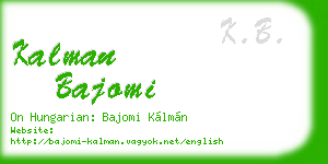 kalman bajomi business card